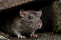 Rodent near timber framing